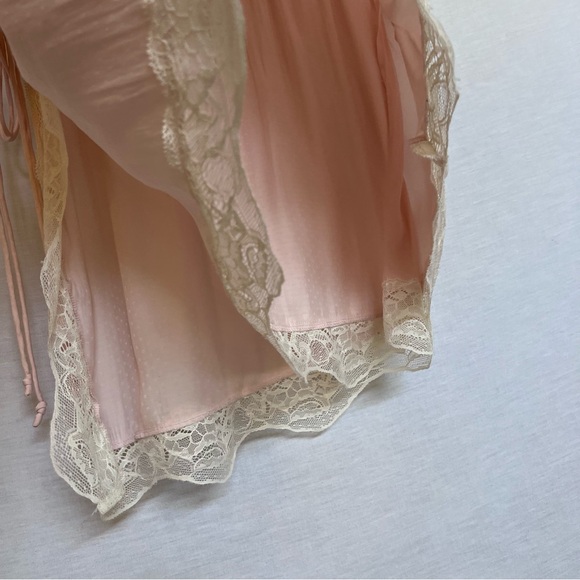 Intimately Free People Blush Pink Mini Light Polka Dot Slip with Lace Trim - Picture 5 of 12